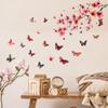 MK9164 Nuevas Pegatinas de Pared de Rama de Mariposa Colorida Flor Pegatinas Decorativas de Vidrio para Sala de Estar Dormitorio Jardín de Infantes Pegatinas de Pared
