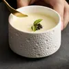 Tigela de Sobremesa Branca Pontilhada de Meteorito de 3,1 polegadas de Fábrica, Tigela Pequena para Refeição, Louça de Cerâmica, Açucareiro de Restaurante