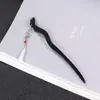Grampos de Cabelo de Madeira Estilo Chinês, Série Múltipla High-End Ruyi Estilo Antigo Grampos de Cabelo Cheongsam, Grampos com Borla, Acessórios de Cabelo