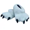 Pantufas de Pelúcia com Patas de Dinossauro Criativas Transfronteiriças Pijama de Uma Peça Cartoon de Animal Combinando Pantufas Quentes de Algodão de Monstro