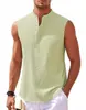 Primavera e Verão 2025 Nova Camisa Básica Masculina sem Mangas Amazon Europeia e Americana Casual para Uso Externo Masculino Colete Masculino