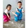 Pantalones de lavado siameses para niños que juegan con agua Ropa impermeable para jardín de infantes Zapatos de lluvia para niños que conducen al mar Pantalones de lluvia para hombres y mujeres que atrapan peces en la playa
