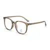 Gafas Lisas de Montura Extra Grande para Mujer, Se Pueden Adaptar con Lentes Graduados, Hacen que las Caras Grandes Parezcan Más Pequeñas, Gafas Sin Graduación Anti-Luz Azul