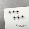 Negro Pistola Zirconia Serie Cruz Nueva Joyería para Uñas Flash de Gama Alta Versátil Joyería para Uñas Lujo Accesible Estilo Popular