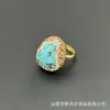 Novo Colar Turquesa Usado Pérola de Água Doce Natural Incrustado Conjunto Personalizado Nicho Feito à Mão Diamante Tcheco Conjunto de Quatro Peças