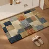 Nueva Alfombrilla de Piso para Baño 2026, Absorbente de Agua, Secado Rápido, Alfombrilla Antideslizante para Pies, Alfombrilla Tejida con Aspecto de Lino para Inodoro y Lavabo