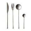 Conjunto de talheres ocidentais vintage desgastado 304 transfronteiriço, faca de bife, faca e garfo de sobremesa, colher de café