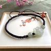 2021 tejido simple pulsera de mano tobillera Hetian Jade Rojo del Sur melón de la suerte pulsera amantes joyería fabricantes mayoreo