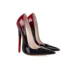 Zapatos de tacón alto ultra alto de 15 cm para mujer, talla 35-46, de importación transfronteriza, zapatos de tacón de aguja de punta fina, sin cordones, con bloques de color, boca poco profunda, para mujer, Aliexpress