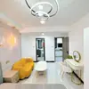 Sofá de tecido técnico para casas pequenas, adequado para quarto e sala de estar, sofá de tecido de dois lugares moderno e estiloso estilo creme