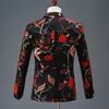 Nuevo Traje Negro Bordado de un Solo Botón para Hombre para Actuaciones en Escenario, Maestro de Ceremonias, Presentador, Atuendo de Performance, Corte Delgado