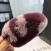 Pinza para el cabello Mao Mao Corea del Sur Ins Cabello de conejo Rex real Pinza para el cabello de felpa linda de gran tamaño Lado de piel Tarjeta BB Celebridad de Internet