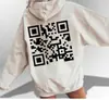 F**K You Hoodie com Código QR Estação Independente Transfronteiriça Tamanho Europeu Unissex Hoodie com Código QR