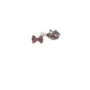 Pendientes Adorables de Gato Kt con Lazo Rosa Recortado para Mujer, de Moda, Dulces, para Ropa de Trabajo, Versátiles, Exquisitos, Compactos y Elegantes