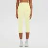 Shorts de yoga transfronterizos de nuevo estilo cepillado, de cintura alta, adelgazantes, atléticos, de longitud 7/8, para correr, fitness y yoga, para mujer