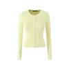 Cárdigan de punto de cuello redondo y abotonadura simple para mujer, de corte ajustado, estilo europeo y americano sexy, con shorts ajustados de cadera baja
