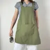Avental impermeável multi-bolsos reversível, vestimenta de trabalho unissex para cozinha, personalizável com logo, disponível em tamanhos grandes, adequado para jardinagem, e resistente a óleo, em cores sólidas