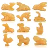 Rato, Boi, Tigre, Coelho, Dragão, Serpente, Cavalo, Ovelha, Macaco, Galo, Cachorro, Porco de Jade Bege Natural, Doze Signos do Zodíaco Artesanato de Jade Feng Shui Ornamentos