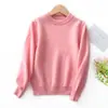 Suéter 100% lana otoño e invierno para niños, cachemir tejido, cuello redondo, mismo estilo para niños y niñas, prenda interior, suéter grande para niños, moda