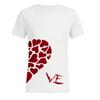 2026Wish Aliexpress Venda Quente Transfronteiriça Moda Coração Estampado Letra Gola Redonda Manga Curta Camiseta Casal Top