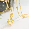 Nova Bolsa Pingente Cadeia Clavícula Flor de Lótus Dourada Pequena Nova Estilo Chinês Luxo Leve Retro Feminina de Alta Qualidade