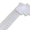 Borde de Encaje Bordado de Algodón Blanco, Borde de Encaje Decorativo para Ropa Infantil, Encaje Bordado Soluble en Agua