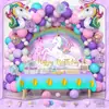Conjunto de Balões de Aniversário Infantil para Crianças de 1 a 5 Anos, Suprimentos de Decoração para Cena de Festa, Conjunto Completo para Meninos e Meninas
