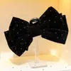 Grampo Elegante de Laço de Veludo, Grampo Tubarão de Veludo com Mosquitinho, Presilha de Cabelo para Casamento, Tiara de Princesa Atacado