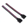 Cable Conector de Tira de Luz LED de Colores RGB Cable con Funda Codificada por Color 10 cm/15 cm Conector Macho a Pin Macho Cable de Conexión para Tira de Luz