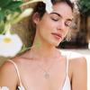 Collar creativo de moissanita con forma de árbol de la vida de Amazon Europa y América, cadena de suéter de plata de ley con personalidad femenina, venta al por mayor transfronteriza