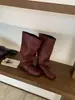 Botas largas de suela blanda para mujer con suelas gruesas y aumento de altura, nuevo estilo otoño 2026, botas de pierna de pantalón plisadas apiladas, botas altas de tubo para mujeres menudas, de moda