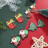 Pendientes de Navidad Europeos y Americanos Set de Pendientes con Cuentas de Arcilla Blanda Navideña Pulsera de Muñeco de Nieve Regalo Festivo Pendientes Más Fáciles de Combinar