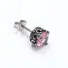 Nuevos Pendientes Redondos de Circonita con Corona Retro Transfronterizos Europeos y Americanos para Mujer, Personalidad, Tendencia, Encanto, Moda, Pendientes de Acero de Titanio