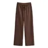 Cintura Elástica Chica Atrevida Pantalones Casuales Sueltos Moda Mujer Versátil Cordón Estilo Americano Deportivos Pierna Ancha Pantalones de Chándal Casuales Venta al por Mayor