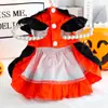 Roupas para Cachorro Primavera e Outono Gato Princesa Halloween Véu Preto Tração Lolita Cachorro Pequeno Teddy Pet 4278