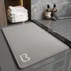 Alfombra de Piso de Lino de Color Sólido Cortable para Baño, Felpudo Absorbente de Agua y Antideslizante para Cocina, Alfombra de Piso Resistente a Manchas y al Desgaste