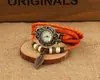 Popular Pulseira Relógio Moda Coreana Feita à Mão, Relógio Vintage Feminino Atacado, Venda Direta de Fábrica de Relógios de Couro