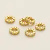 Preservação de Cor Cobre Dourado Real Furo Grande Argola Espaçadora Contas Roda Espaçadores de Zircônia Contas para Fio Pulseira Acessórios DIY Materiais para Miçangas