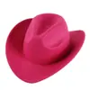 Chapéu de Cowboy Ocidental Europeu e Americano com Aba Curva Outono e Inverno Novo Chapéu de Jazz de Lã Retrô Chapéu Coco de Feltro Transfronteiriço para Homens e Mulheres