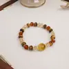 Pulsera de Piedra Ojo de Tigre Natural Pulsera de Cristal K9 Lujo Ligero de Gama Alta Joyería de Perlas Retro Otoño e Invierno Venta al por Mayor