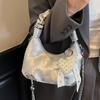 Bolsa Feminina Transfronteiriça 2025 Nova Bolsa Dumpling Transversal de Ombro Único Moderna Versão Coreana Bolsa de Mão Bolsa Transversal Elegante e Sofisticada
