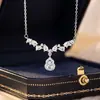 Collar de Calabaza Pie de Plata 999 para Mujer, Diseño de Nicho, Cadena Clavicular de Zirconia de Lujo Ligero, Estilo Ins, Colgante de Doble Felicidad