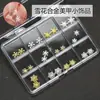 Série Floco de Neve de Natal Outono e Inverno Acessórios para Nail Art Nova Luxo Acessível Acessórios para Unhas com Diamante de Floco de Neve Unhas Usáveis Decoração de Unhas
