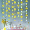 Guirnalda de Flores Pequeñas de Margarita Estilo Coreano Estilo Ins para Montaje de Fiesta de Cumpleaños Infantil y Decoración de Habitación