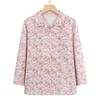 Camisa de algodón de verano para mujeres de mediana edad y mayores, camisa de manga tres cuartos de abuela, camisa de algodón de madre, ropa de anciana