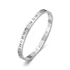 Popular Pulsera de Acero Titanio con Diseño de Nicho, Números Romanos y Incrustaciones de Diamantes para Mujer, Lujo Ligero de Gama Alta, Chapado en Oro de 18K, Pulsera que No se Desvanece