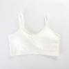 Camiseta interior de algodón puro con sujetador integrado, copas fijas, tirantes sin rozaduras, realce de pecho, espalda descubierta, para chica estudiante, top tipo tubo push up