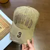 Boné de Baseball Americano Retrô Desgastado para Mulheres, Temporada de Primavera, Circunferência da Cabeça Grande, Boné Rasgado da Moda, Versátil para Uso Externo, Faz o Rosto Parecer Menor