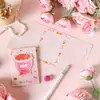 Cartão de Cumprimentos para Buquê de Dia dos Namorados Bênção Série Rosa Pintada à Mão Cartão Pequeno Cartão de Mensagem Gratidão Cartão Universal da Floricultura
