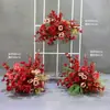 Novo Arranjo Grande de Chão para Casamento Banquete de Noivado Flor Artificial de Seda Acabado Arranjo Floral Decorativo Corredor Arte Floral para Casamento